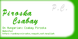 piroska csabay business card